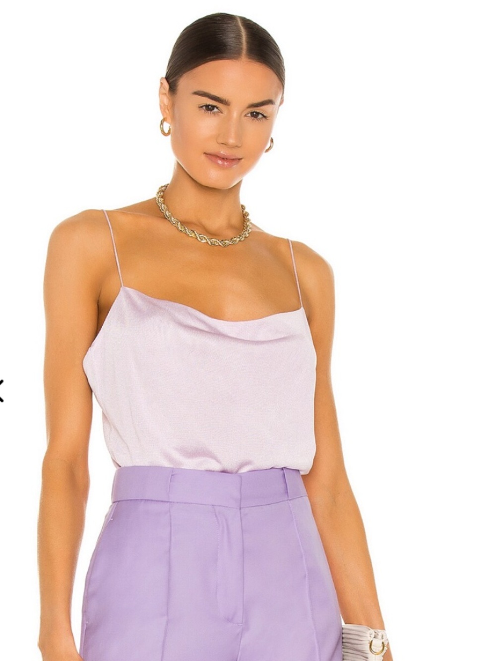 GAUGE81 “Ariana” Lavender Silky Crop Tank Size L